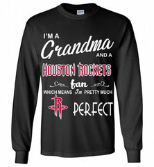 I'M A Grandma And A Houston Rockets Fans Perfect Gildan Long Shirt - zezetee