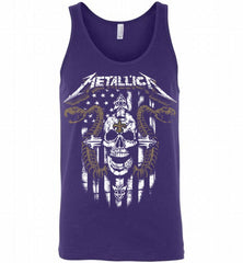 Metallica Snake Skull New Orleans Saints Logo Tank - zezetee