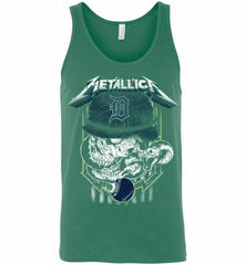 Metallica Skull Detroit Tigers Logo Tank - zezetee