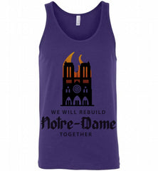 Fire at Notre Dame Cathedral I Will Rebuild Together Tank - zezetee