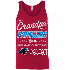 I'M A Grandpa And A Carolina Panthers Pretty Much Perfect Tank - zezetee