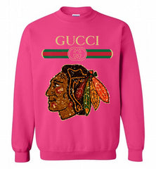 Gucci Chicago Blackhawks Logo Crewneck Sweatshirt - zezetee