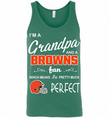 I'M A Grandpa And A Cleveland Browns Pretty Much Perfect Tank - zezetee