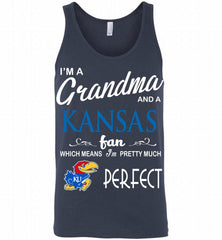I'M A Grandma And A Kansas Jayhawks Fan Tank - zezetee
