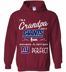 I'M A Grandpa And A New York Giants Pretty Much Perfect Hoodie - zezetee