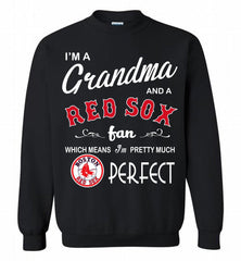 I'M A Grandma And A Boston Red Sox Fans Gift Crewneck Sweatshirt - zezetee
