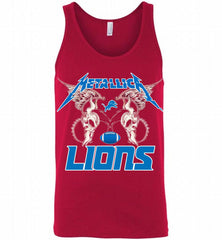 Metallica Detroit Lions Logo Tank - zezetee