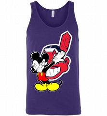 Disney Mickey Mouse Dabbing Cleveland Indians Tank - zezetee