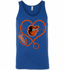 Nurse Heartbeat Baltimore Orioles Tank - zezetee