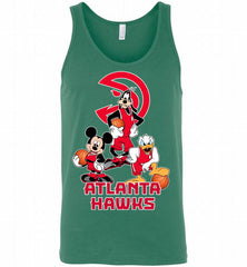 Mickey Goofy Donald Loves Atlanta Hawks Basketball Fans Tank - zezetee
