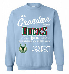 I'M A Grandma And A Milwaukee Bucks Fans Perfect Crewneck Sweatshirt - zezetee