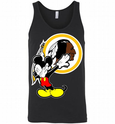 Disney Mickey Mouse Dabbing Washington Redskins Tank - zezetee
