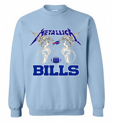 Metallica Buffalo Bills Logo Crewneck Sweatshirt - zezetee