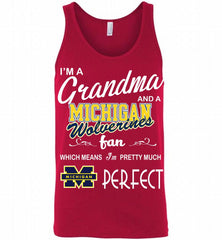 I'M A Grandma And A Michigan Wolverines Fan Tank - zezetee