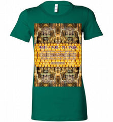Notre-Dame Cathedral Rose Stained Glass Candles Novel Quote Bella Ladies Tee - zezetee