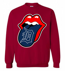 Detroit Tigers  x The Rolling Stones Logo Crewneck Sweatshirt - zezetee