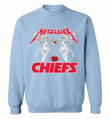 Metallica Kansas City Chiefs Logo Crewneck Sweatshirt - zezetee
