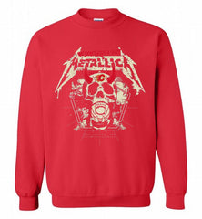 Metallica We Don't Give A Shit Calgary Flames Crewneck Sweatshirt - zezetee