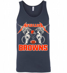 Metallica Cleveland Browns Logo Tank - zezetee