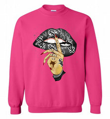 MLB Chicago White Sox Lip Shut The Fuck Up Crewneck Sweatshirt - zezetee