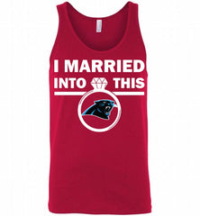 I MARRIED INTO THIS NFL Carolina Panthers Fans Gift Tank - zezetee