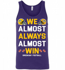Green Bay Packers We Almost Always Almost Win Tank - zezetee