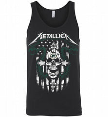 Metallica Snake Skull Green Bay Packers Logo Tank - zezetee