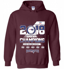 2018 SUPER BOWL CHAMPIONS NEW ENGLAND PATRIOTS Hoodie - zezetee