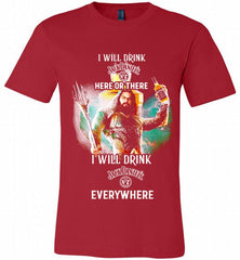 AQUAMAN I WILL DRINK JACK DANIEL'S HERE THERE I WILL DRINK JACK DANIEL'S EVERYWHERE Canvas USA - zezetee
