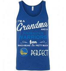 I'M A Grandma And A Golden State Warriors Fans Perfect Tank - zezetee