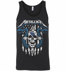 Metallica Snake Skull Tennessee Titans Logo Tank - zezetee