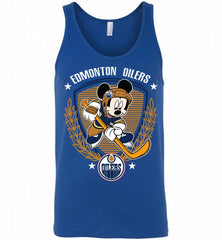 NHL Hockey Mickey Mouse Edmonton Oilers Disney Tank - zezetee