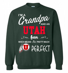 I'M A Grandpa And An Utah Utes Fan Crewneck Sweatshirt - zezetee