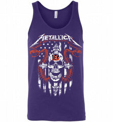 Metallica Snake Skull Cincinnati Bengals Logo Tank - zezetee