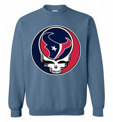 Houston Texans Grateful Dead Logo Band Crewneck Sweatshirt - zezetee