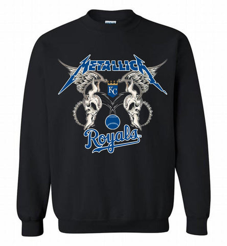 Metallica Kansas City Royals Logo Crewneck Sweatshirt - zezetee