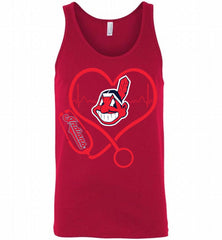 Nurse Heartbeat Cleveland Indians Tank - zezetee