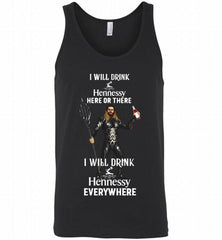 AQUAMAN I WILL DRINK HENNESSY HERE THERE I WILL DRINK HENNESSY Tank - zezetee