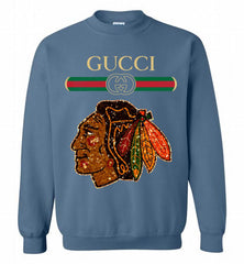 Gucci Chicago Blackhawks Logo Crewneck Sweatshirt - zezetee