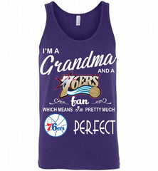 I'M A Grandma And A Philadelphia 76ers Fans Perfect Tank - zezetee