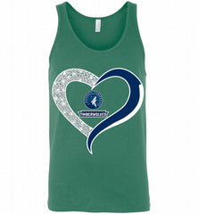 Minnesota Timberwolves In Diamond Heart Tank - zezetee