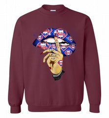 MLB Philadelphia Phillies Lip Shut The Fuck Up Crewneck Sweatshirt - zezetee