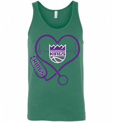 Nurse Heartbeat Love Sacramento Kings Tank - zezetee