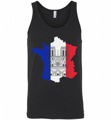 Notre-Dame Paris France map Tank - zezetee