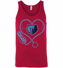 Nurse Heartbeat Love Memphis Grizzlies Tank - zezetee