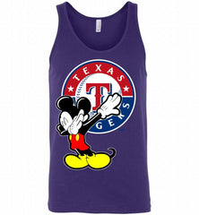 Disney Mickey Mouse Dabbing Texas Rangers Tank - zezetee