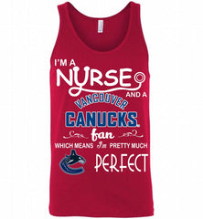 I'M A Nurse And A Vancouver Canucks Fans Gift Tank - zezetee