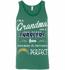 I'M A Grandma And A Chargers Fans I'm Pretty Much Perfect Tank - zezetee