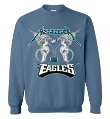 Metallica Philadelphia Eagles Logo Crewneck Sweatshirt - zezetee