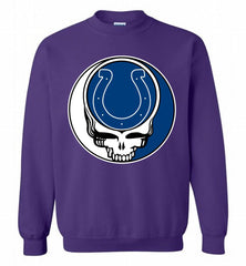 Indianapolis Colts Grateful Dead Logo Band Crewneck Sweatshirt - zezetee